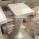 DECORATIVE SAHARA BEIGE MARBLE PEDESTALS thumbnail-1