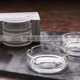 Round Glass Ash Tray Clear Glass Ash Tray thumbnail-3