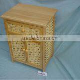 Wooden Storage Cabinet With Rattan/Wicker Drawer thumbnail-4