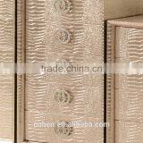 Unique Design Crocodile Texture PU Covering MDF Storage Cabinets With Display Chests thumbnail-4