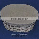 Woven Metal Wire Basket With Liner thumbnail-1