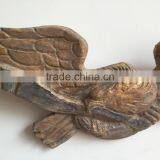 Antique Wooden Carving Eagle Wall Relief Decoration thumbnail-2