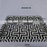 Black and White Geometric Pattern Rectangular Tray Colours Size Can be Customized thumbnail-1