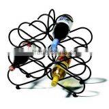 Decrative 6 Bottle Metal Wall Mounted Wine Display Rack thumbnail-5
