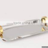 stainless steel rectangle gold plated handle tray