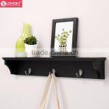 New Design Entryway Wall Shelf With 3 Metal Hooks Wide Hat & Coat Rack Key Holder Wall Mounted Hook thumbnail-2