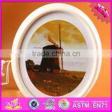 2016 Top Fashion Oval Wooden Photo Frame W09A041 thumbnail-1