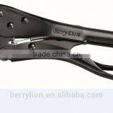 Berrylion Chorme Plated Black Flat Nose Locking Pliers 10"/250mm High Qualtiy Lock Plier thumbnail-1