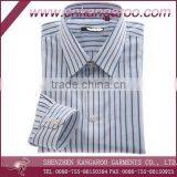 Brand Design Yarn Dyed Striped Mens Slim Fit Iron Free Dress Shirts
