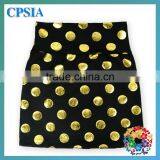 Hot Cheap Beautiful Kids Short Skirts,Gold Dots Children Coffee Color Skirts,Baby Girls Mini Skirt For Party thumbnail-4