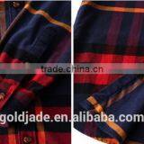 2015 Hot Sale Prints New Design Latest Shirt Designs for Men, Men's High Quality Grid Shirt thumbnail-5