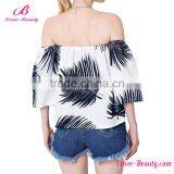 Hot Red Off Shoulder Summer Satin Women Designs Blouse thumbnail-6