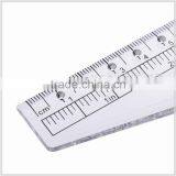 Kearing Transparent Plastic Parallel Rolling Ruler Measuring Tool Engineer Scale Ruler 30 cm & 12'' With Protractor Math#MPR30 thumbnail-3