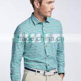 New Design Small Checked Blends Cotton Men Shirt SL0074 thumbnail-3