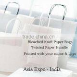 Kraft Paper Bag With Logo Printed and Paper Twisted Handles thumbnail-1