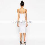 Womens Spaghetti Strap Fancy Midi Cami Fancy Dress, Bodycon Black and White Fancy Dress thumbnail-4