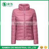 Popular Style Pink Color Women Ultralight Goose Down Jacket for Winter thumbnail-2