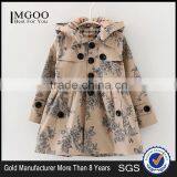MGOO New Arrival Stock Three Colors Korea Design Children Trench Coat Girl Winter Fashion Outwear thumbnail-2