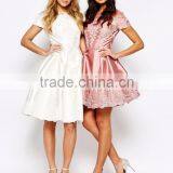 MGOO Fashion Bridesmaid Midi Dresses With Embroidery And Cap Sleeve For Young Ladies Wedding Party thumbnail-4