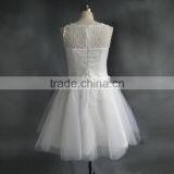 Applique Lace Short Ball Gown Wedding Dress thumbnail-4