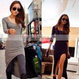 Long Sexy Sleeve Dess Woman Black Fashion Trendy