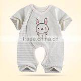 Factory Supply Organic Cotton Newborn Baby Girls Short Sleeve Romper Bodysiut Jumpsuit One-pieces Outfits Set thumbnail-5