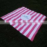 Cotton Flannel With Brush Reactive Printing Customized Logo 3 in 1 Blanket Into Tote With Carry Bag Beach Blanket thumbnail-5