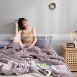2020 Premium Quality Moderate Price Solid Color Two Layers Thickened Warm Knitted Rebecca Solid Color Living Room Blanket