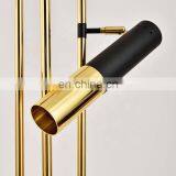 European Post Modern Gold and Black Standing Lamp Three Heads Metal Tube Led Floor Lamp for Living Room Bedroom thumbnail-4