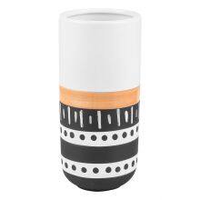 Black And White Stripe Fashion Colored Drawing Ceramic Flower Vase For Restaurant Dining Table thumbnail-5