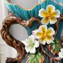 Nordic Retro Color Paint Modern Creative Chinese Ceramic Plant Vase For Coffee Shop Decor thumbnail-3