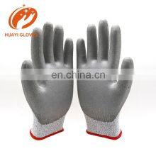 Huayi Cut Resistant CE Level 5 Cheap pu Palm Coating Anti-cut Gloves thumbnail-2