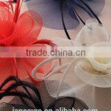 Custom Design Hairclip Flower Fascinator Headpiece With Feather thumbnail-4