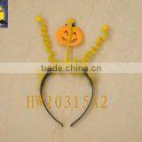 Yellow Cute Pumpkin Headband With Fur for Halloween Party thumbnail-1