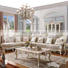 2021 Luxury Furniture Living Room Sofa Set Wood Carving Sofa Set Designs Elegant Leather Furniture thumbnail-2