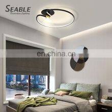 Professional Factory Decoration Indoor Bedroom Living Room Modern Black Aluminum LED Ceiling Light thumbnail-3
