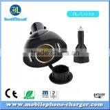 Hot Product Multi USB Ports and Charging Port With Portable Fashion Design 12V Car Charger thumbnail-3