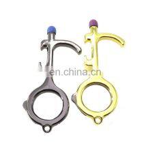 Low MOQ Manufacturer Customised Logo Keychain Gift No Touch Door Opener Bottle Opener Phone Holder thumbnail-2
