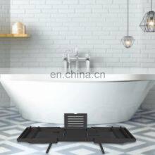Wholesale Bamboo Black Bathroom Bathtub Caddy Tray For High Quality And Promotional thumbnail-3
