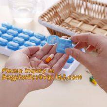 Weekly Plastic Rainbow Pill Box Large Travel Automatic Pill Case 7 Day Medication Pill Organiser Box, 7 Day Pill Box For Travel thumbnail-3