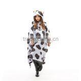 Waterproof Adult Kids Plastic Reusable Printed PVC Rain Poncho thumbnail-2