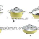 7Pcs High Temperature Painting Stainless Steel Cookware With Induction Bottom