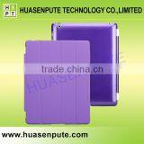 Separate Lid and Back Cover Flip Leather Tablet Case for Ipad 4 With Anti Angle Stand