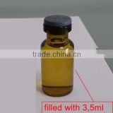 3.5ml amber injection glass vials with rubber stopper and flip tear off plastic aluminum lid