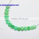Chrysoprase Hand Made 10*14 mm Faceted Oval Shape, 6" Strand Length 100% Natural Gemstones
