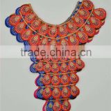 5pcs 6color Luurious Hot Fi Craft Rhinestones African Neckline Lace Collar Embroidery Sewing Appliques