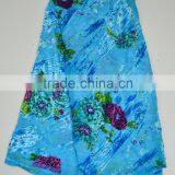 Kapok Hand Work Bule Discount Price Silk Velvet Lace Fabrics for Sale Quality Choice thumbnail-1
