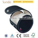 Custom Round Shape Watch Box Leather
