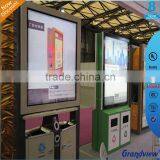 Commerical advertising durable light box with recycling bins