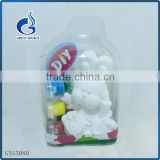 wholesale diy Non-toxic Diy ceramic rabbit paint brush set for children